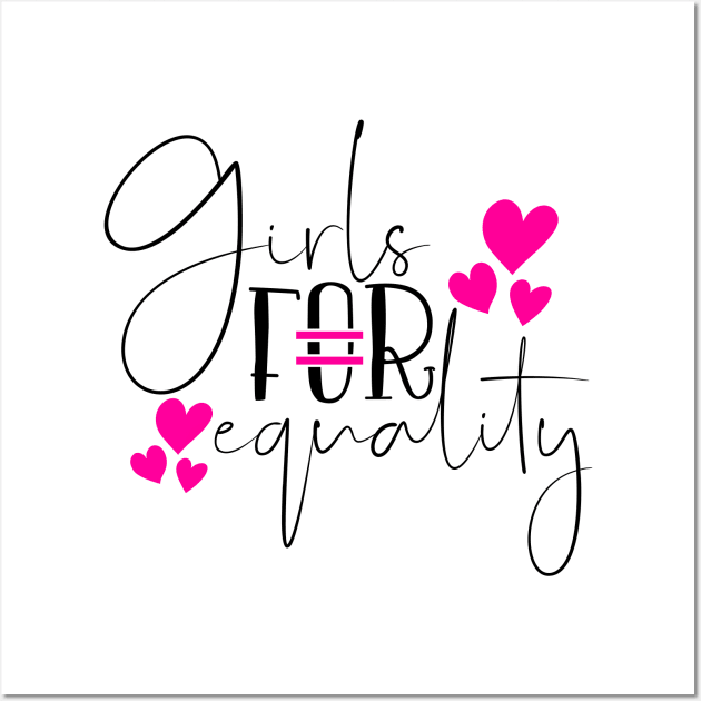 Girls For Equality Wall Art by Coral Graphics